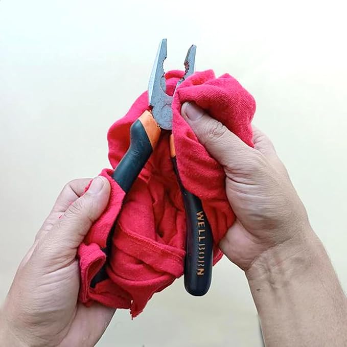 Recycled Color Knit Cleaning Rags (10 lbs. Compressed Box) – Shop Cloths Bulk for Workshops, Mechanics, Painters, and Home Use, Multipurpose Cotton T-Shirt Rags