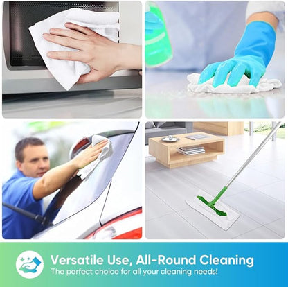 HOMEXCEL Microfiber Cleaning Cloths 20 Pack, Highly Absorbent, Lint & Scratch-Free Cleaning Rags for House Kitchen, White Microfiber Towels for Car 11.5 x 11.5 inch