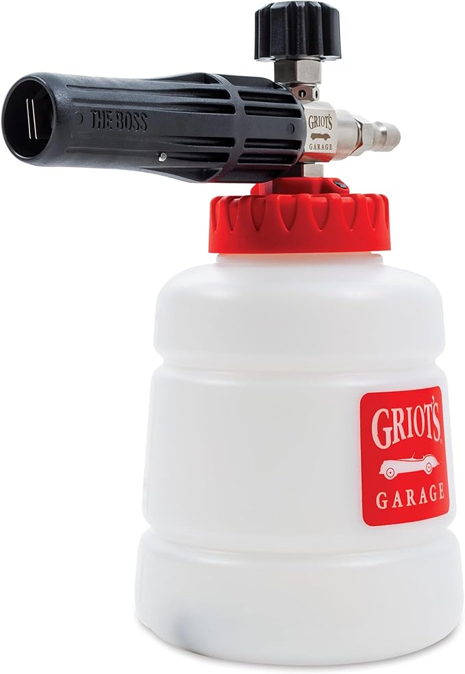 Griot’s Garage The BOSS Foam Cannon, Pressure Washer Foam Gun, Adjustable Nozzle, Stainless Steel Internals, Auto-Mix Dilution with Griot’s Soaps, BF302