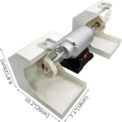 Banfluxion 110V 550W Polishing Machine Double-station Lab Polisher Lathe Buffing Grinder for Jewelry Polishing Burnishing Denture Polishing 3000rpm 35m/s Linear Speed