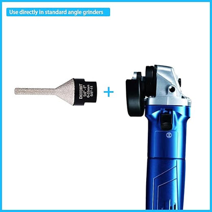Tile Milling Chamfer Bit 1/4" - 1", Diamond Finger Sander Countersink Drill Bit, to Enlarge Bevel Edges & Holes in Porcelain Ceramic Granite Tiles, fit 5/8-11 Thread Angle Grinders, 6-25mm