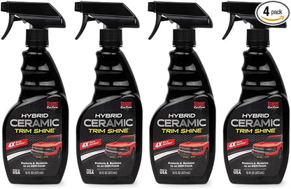 Stoner Car Care 92333-4PK Hybrid Ceramic Trim Shine – Restores Faded Plastic & Vinyl to OEM Finish, Long Lasting Water-Based UV Protection for Interior & Exterior Trim – 16 fl oz (Pack of 4)