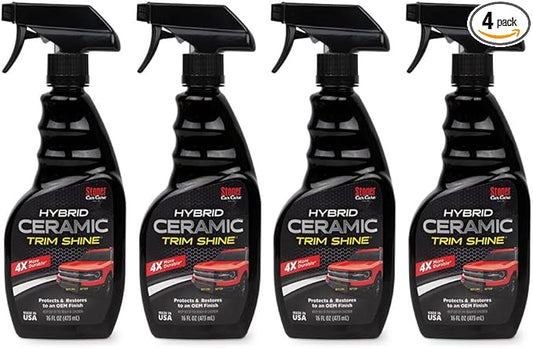 Stoner Car Care 92333-4PK Hybrid Ceramic Trim Shine – Restores Faded Plastic & Vinyl to OEM Finish, Long Lasting Water-Based UV Protection for Interior & Exterior Trim – 16 fl oz (Pack of 4)