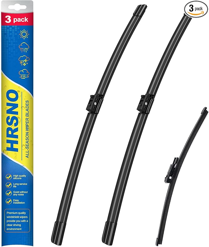 24"+19" Windshield Wipers With 12" Rear Wiper Blade Sets Automotive Replacement for Mercedes-Benz GLA250 2016-2020,Mercedes-Benz GLA45 AMG 2016-2019,Easy For Installation (Pack of 3)