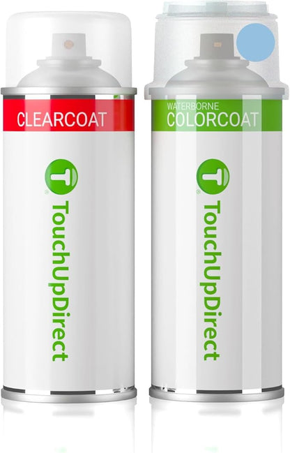 TouchUpDirect 8X0 Heritage Blue Compatible with Toyota Exact Match Touch Up Paint Aerosol - Essential Kit