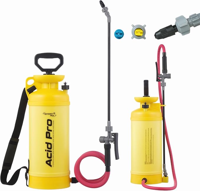 Sprayers Plus Acid Pro Compression Sprayer, Acid Resistsant, Leak-Free, Acid Stain Professional Sprayer,2-Gallon