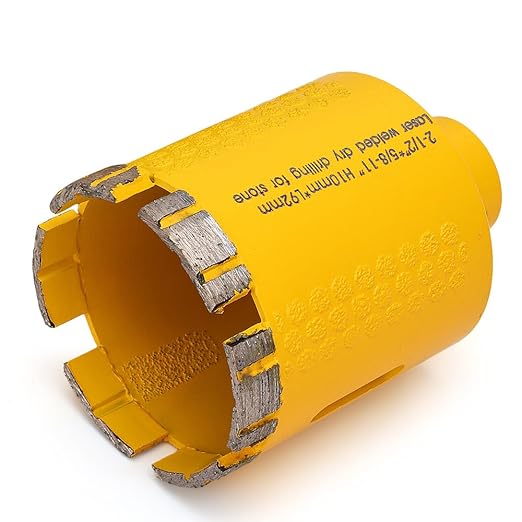 OSTEK 2-1/2 inch Diamond Hole Saw Drill Bit Granite Core Drill Bit for Concrete Marble Granite Brick Laser Welded Dry or Wet Hole Saws