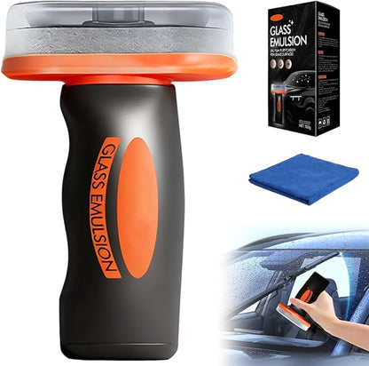 2026 Handheld Glass Oil-Film Remover, New Upgrade Emulsion Cleaner Glass Cleaning Board, Automotive Oil Film Cleaning Brush for Car Windows (1, One Size)