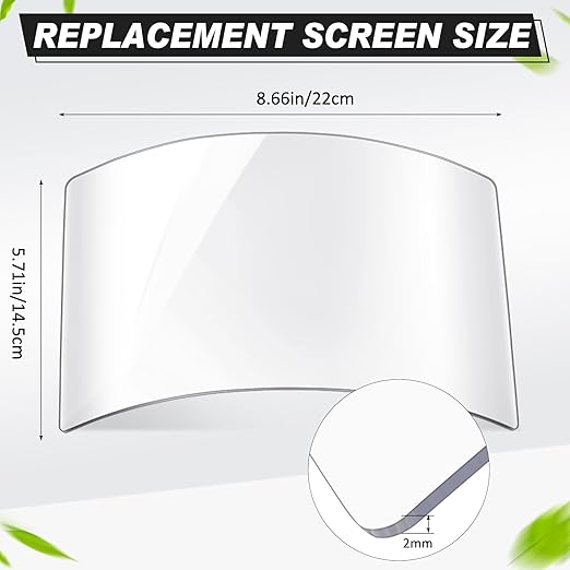 Kingdder 2 Pcs Sandblasting Hood Replacement Lens Clear Face Shield PC Visors Peel off Lens Cover for Painting Dusting Grinding