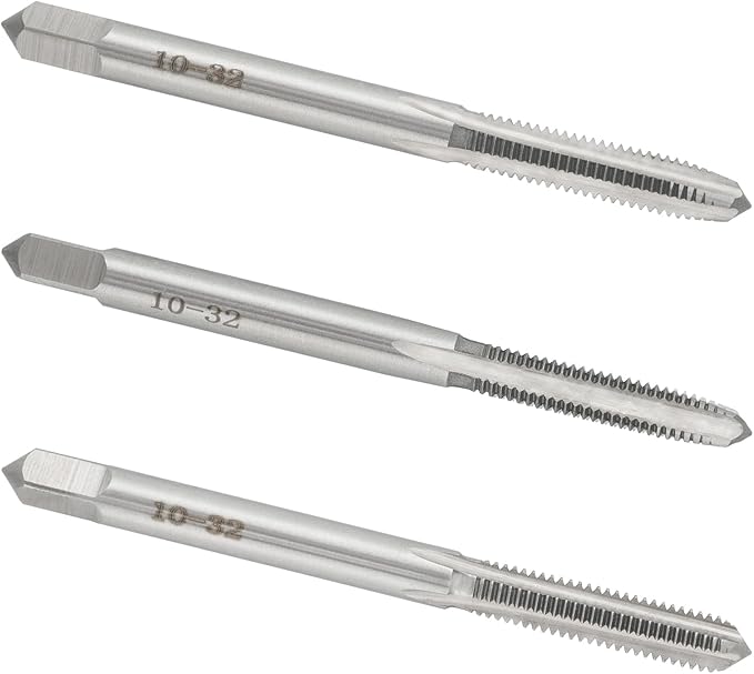 10-32 UNF Hand Tap Right Hand, 10 x 32 Threading Hand Tap 3Pcs