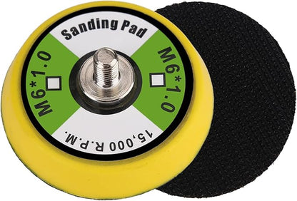 Ouya 5PCS 2-inch Thread Hook and Loop Backing Pad Buffing Plate for Air Sander and Dual Action Car Polisher M6 Thread