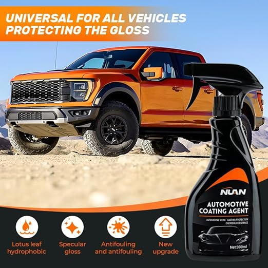 NUAN 300ml Custom Car Coating, Nano Ceramic Coating for Vehicle Paint Protection, Hydrophobic & Gloss Enhancer, Scratch Resistant, Easy Application
