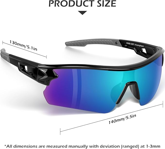 OXG 6 Pack Safety Glasses for Men Women, ANSI Z87.1 Work Glasses Anti Scratch Protective Eyewear with UV400 Protection