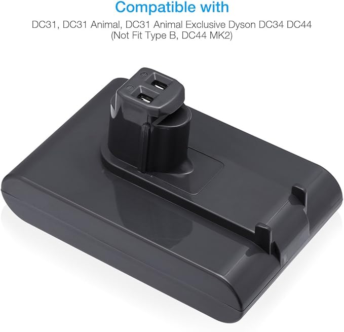 UTRBATT Replacement for 4000mAh 22.2V DC31 Battery Compatible with Type A DC31 DC34 DC35 DC44 DC45 Animal 917083-01 Handheld Vacuum (Not Fit All Type B Model, DC31 DC35 DC44 MK2)