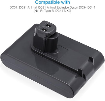 UTRBATT Replacement for 4000mAh 22.2V DC31 Battery Compatible with Type A DC31 DC34 DC35 DC44 DC45 Animal 917083-01 Handheld Vacuum (Not Fit All Type B Model, DC31 DC35 DC44 MK2)