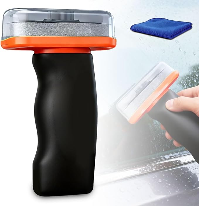 Glass Oil Film Remover for Car, 2026 Automotive Glass Cleaner for Auto Windshield/Window/Mirror Cleaning Improve Windshield Clarity for Safe Driving