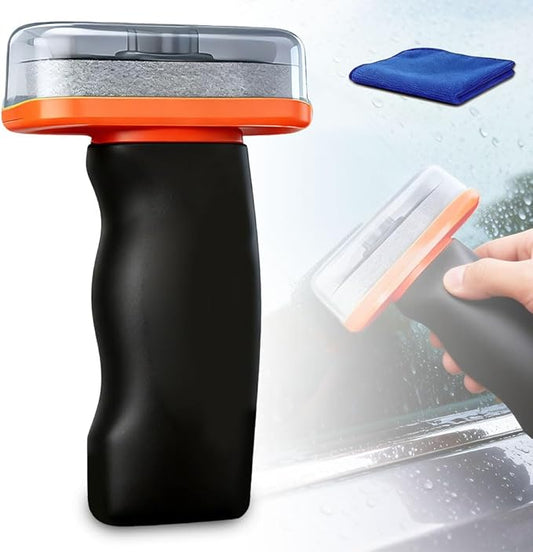 Glass Oil Film Remover for Car, 2026 Automotive Glass Cleaner for Auto Windshield/Window/Mirror Cleaning Improve Windshield Clarity for Safe Driving