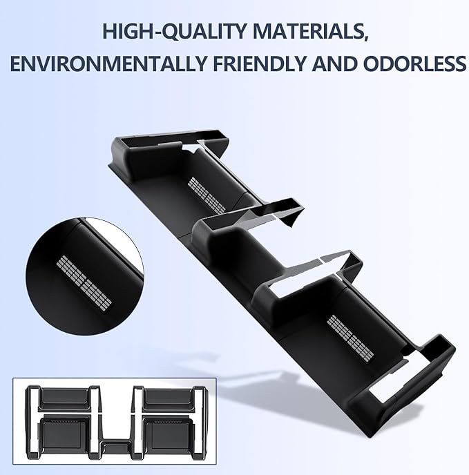 SHINELINERS Front Seat Rail Protectors for Tesla Model Y Juniper 2025-2026, 5-Piece TPE Track Cover Guards, Under Seat Floor Mat Protectors, Black