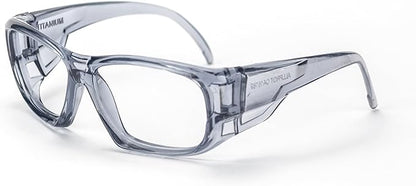 ALLPROT TITANIUM - Safety Glasses Protective Eyewear for Men and Women - ANSI z87.1 Safety Glasses - Impact Resistant, Comfortable Eye Protection for Industrial, Construction, Consumer, and Sports