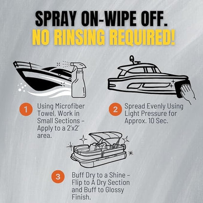 DUCKY PRODUCTS Water Spot Plus: Spray with Wax for Boat, Car, Motorcycle & RV Exterior Detailing, 32 oz