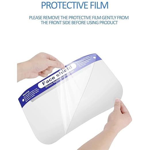 Clearview 50 pk Face Shield Reusable Washable Protective Cover Clear Mask Anti-Splash Anti-Fog Anti-Dust Soft All Day Comfort (50)