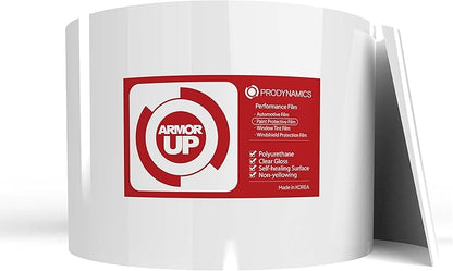 [ARMOR UP] 6"x50" Clear Paint Protection Film8-mil TPU Automotive Protector Wrap for Bumper, Door Bottoms, HOV Stickers, Rocker Protection - UV Protection, Non-Yellowing, Self-Healing