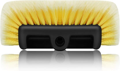 MOFEEZ 10" Car Wash Brush with Soft Detailing Bristle, Flow-Thru Dip Brush for Car Boat RV Camper Truck Washing