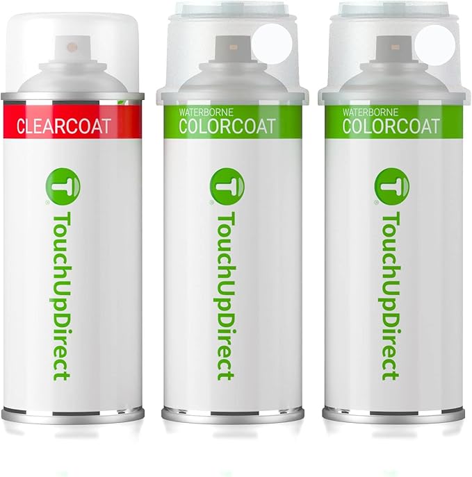 TouchUpDirect UG White Platinum Pearl Tricoat Compatible With Ford Exact Match Touch Up Paint Aerosol - Essential Kit