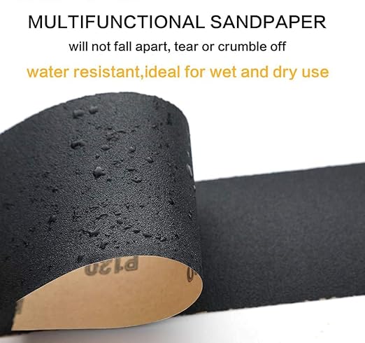 VIBRATITE 48 Pieces Wet Dry Sandpaper, 320 to 10000 Fine Grit Sand Paper Assortment Pack, 9 x 3.6 Inch Sanding Sheets for Automotive Wood Metal Polishing Finishing