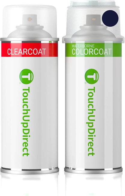 TouchUpDirect 8Q4 Reservoir Blue Compatible with Toyota Exact Match Touch Up Paint Aerosol - Essential Kit