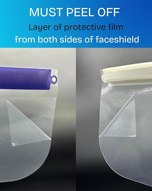 Mystic Romance 10 Pack Face Shields – Reusable Anti-Fog Full Face Protection – Clear Safety Gear for Work, Salons & Travel