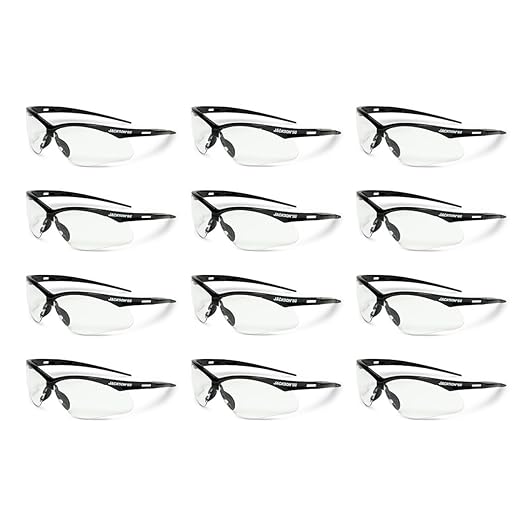 Jackson Safety SG Safety Glasses – Eye Protection for Men and Women – ANSI Z87.1 (Pack of 12)