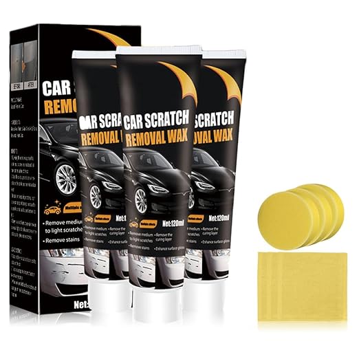 2025 New Scratch Remover for Vehicles, Car Scratch Repair Paste, Cars Paint Scratch Repair Polishing Wax with Wipe and Sponge, Car Paint Scratch Repair Kit for Deep Scratches on Various Vehicles (3)