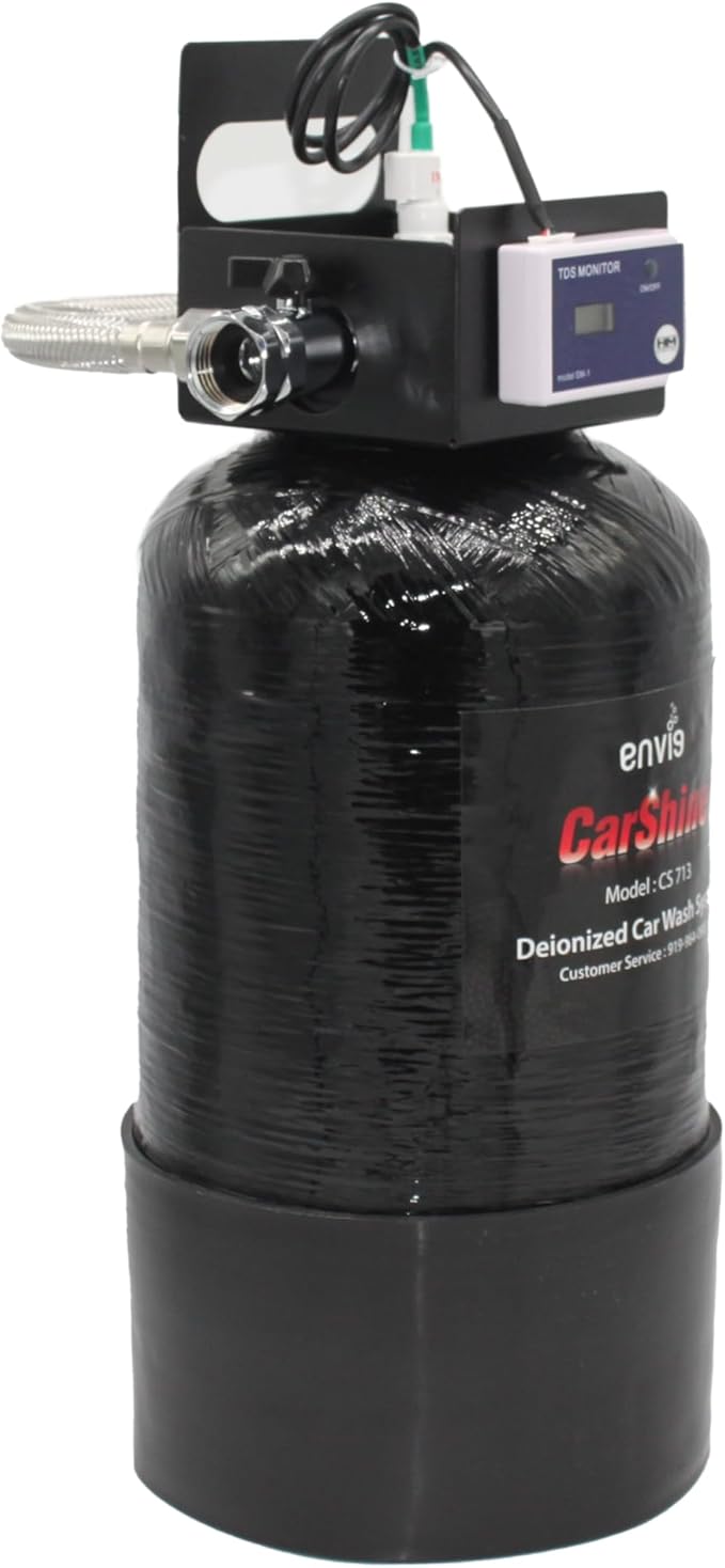 Envig CarShine 713 Deionization Car Wash System, 500 Gallon 0 PPM Water @ TDS 60 PPM, Bypass Valve and Inline TDS Meter, Spotless DI Mobile Detailing