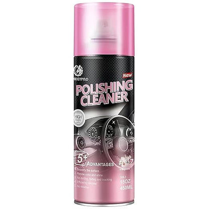 Donkeypro Polishing Cleaner, Car Interior Cleaner - Restores & Protects Plastic, Vinyl, Leather Seats, Dashboard - UV Guard, Anti-Aging, Interior Detailer Spray with Iron Can - 15 Fl Oz