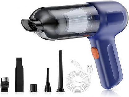 Fanisic Car Vacuum Handheld Vacuum Cleaner/Air Duster, 15000PA Strong Suction with Brushless Motor, Rechargeable Dust Buster/Hand Pump Low Noise for Car Detailing Home Office Cleaning