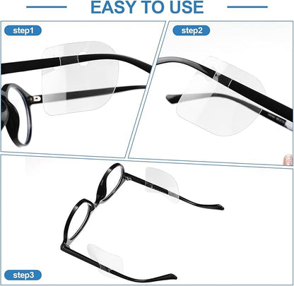 Oudain Clear Glasses Safety Side Shields Plastic Protector Shield for Glasses Slip on Side Guards Fit Most Frames