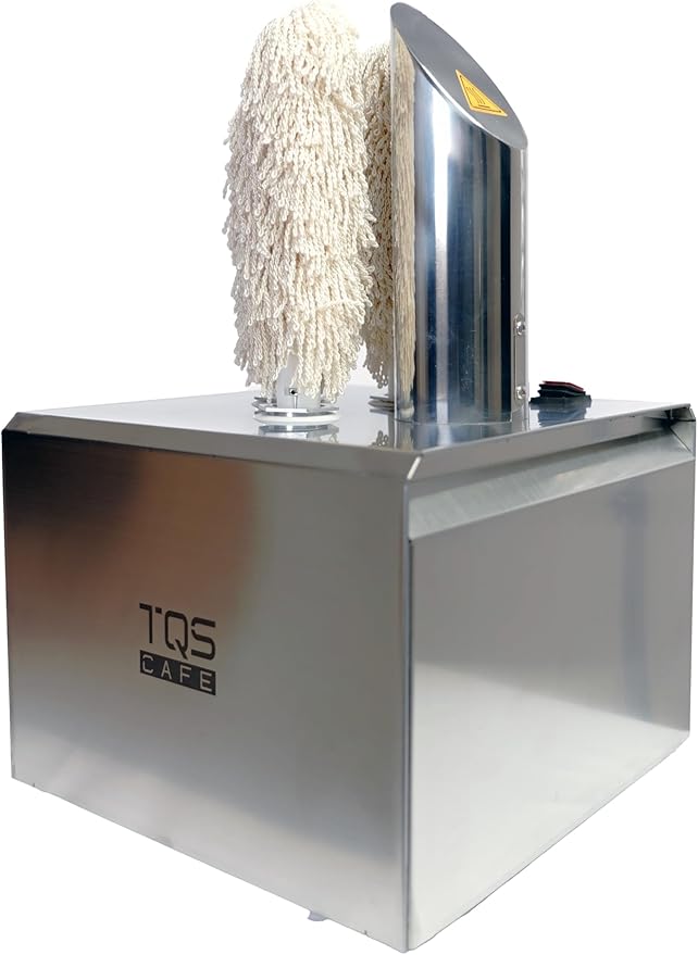 Commercial Wine Glass Polisher Machine - Electric Glass Polishing Machine with 3 Cloth Polishers - Stainless Steel Glass Polisher for Wineries, Bars, and Restaurants and More