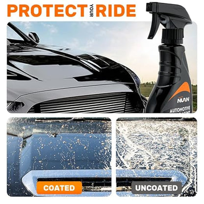NUAN 300ml Custom Car Coating, Nano Ceramic Coating for Vehicle Paint Protection, Hydrophobic & Gloss Enhancer, Scratch Resistant, Easy Application
