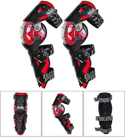 Tempsnow Knee and Shin Guards Motorcycle Protective Gear for Adults Hard Collision Avoidance Motocross Racing Knee Protector Shin Guards Motorbike Knee Guards Shin Protector