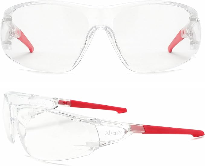 Alsenor Anti Fog Goggles Wrap-Around Shooting Safety Glasses Blue Light Blocking Protective Eyewear ANSI Z87 Cycling Glasses