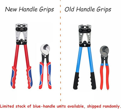 iCrimp Battery Cable Lug Crimping Tool for 8, 6, 4, 2, 1, 1/0 AWG Heavy Duty Wire Lugs, Battery Terminal, Copper Lugs with Wire Shear Cutter