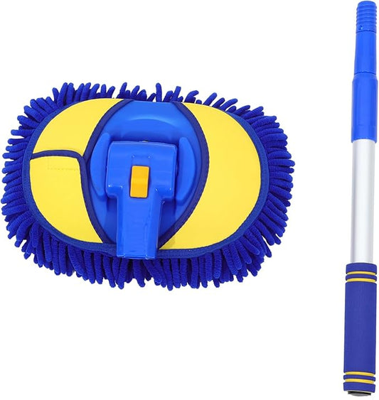 Extendable Car Wash Mop Chenille Cleaning Tool for Cars Trucks and Suvs Design for Easy Storage and Use for Interior and Exterior Detailing
