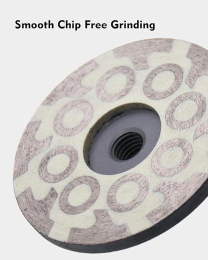4" Flat Resin Filled Grinding Wheel, Diamond Cup Wheel with 5/8’’-11 Thread for Granite Marble Engineered Stone (Fine)