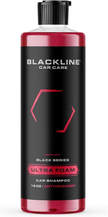 Blackline Automotive Extreme Foaming Car Shampoo - Extreme Ultra Foam Perfect for Ceramic Coatings - Compatible with Foam Cannon for Pressure Washer (16 Fl Oz, Cotton Candy)