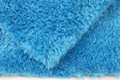 Autofiber [Korean Plush 550] Premium Edgeless Detailing Towels 550gsm (16"x16") Aqua Blue - 3 Pack