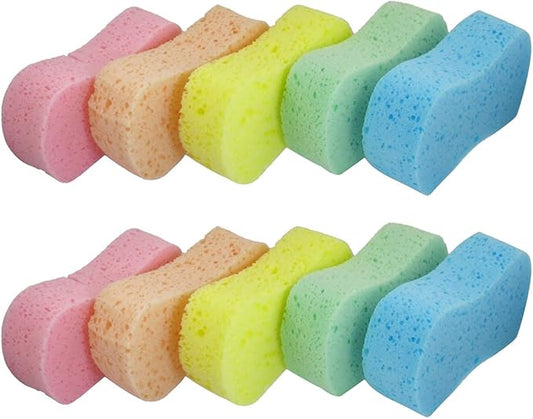 Lantee Large Sponges - Big 10 Pcs High Foam Cleaning Washing Sponge Pad for Car, Household Cleaning and Water Games, 8.5" L x 4.3" W x 2.56" Th