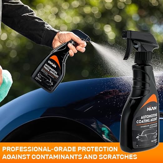 NUAN 300ml Custom Car Coating, Nano Ceramic Coating for Vehicle Paint Protection, Hydrophobic & Gloss Enhancer, Scratch Resistant, Easy Application