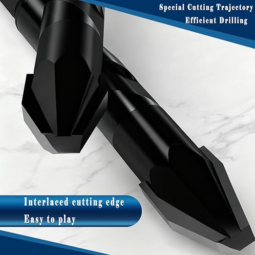 10pc 1/4” Black Ceramic Tile Drill Bit, 6mm Porcelain Drill Bit Concrete Drill Bit for Glass,Brick,Plastic,Cement,Wood,Ceramic,Metal,Marble.