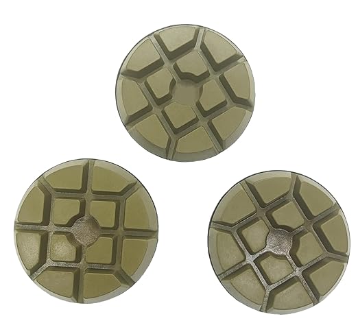 Concrete Floor Polishing Pucks Diamond Resin Disc for Terrazzo, Marble, Granite Floor, 3 Inch Hook and Loop Polishing Pad,3000# 3PCS
